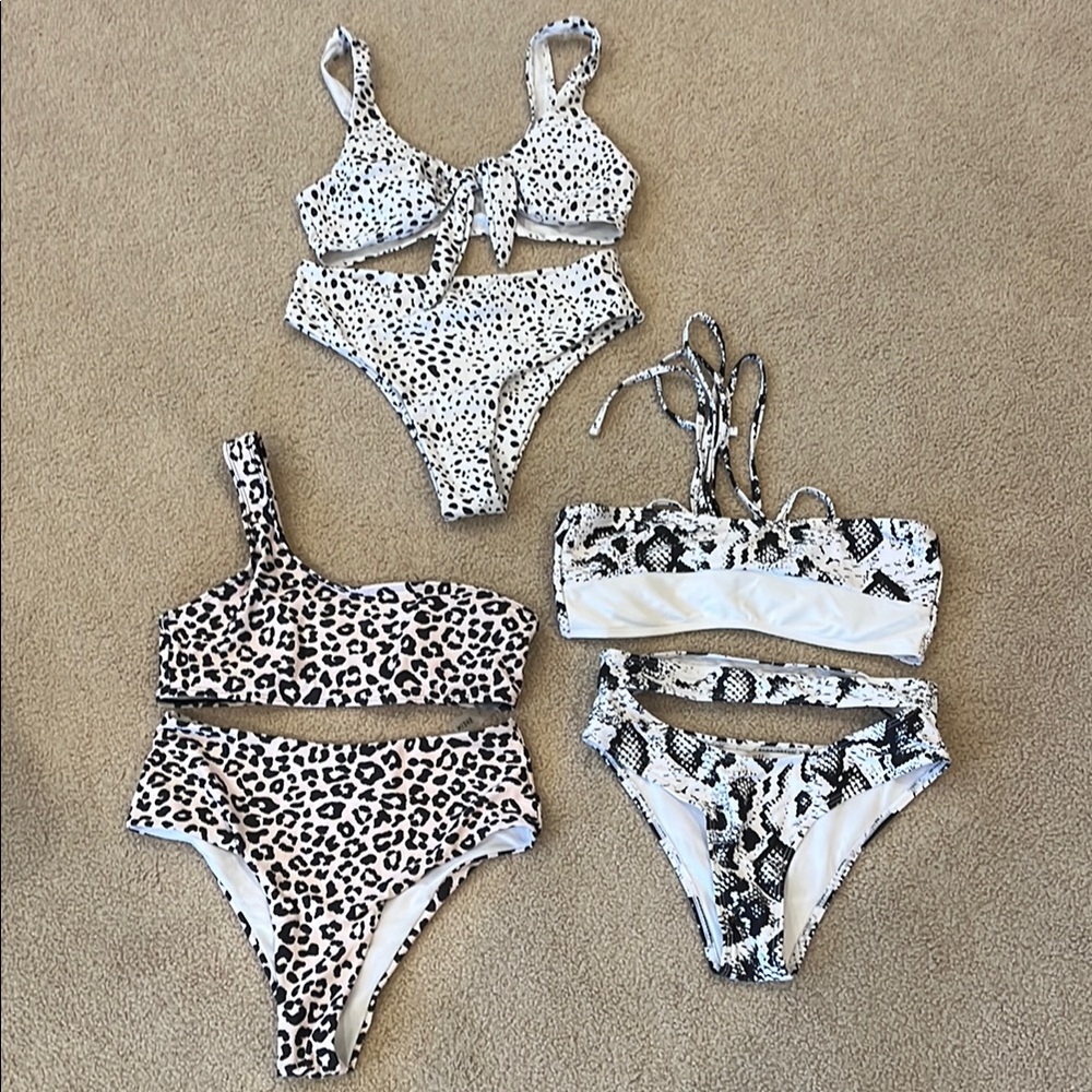 3 Stylish Animal Print bikini bundle